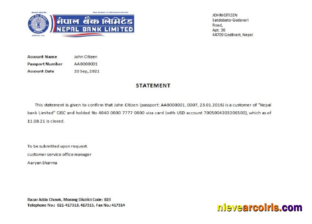 Nepal Nepal bank closure reference